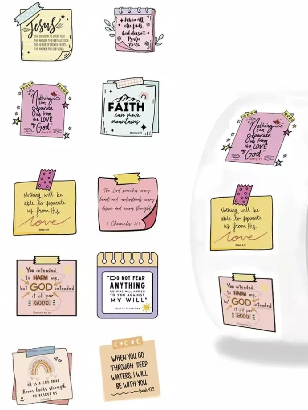 2/$13 Bible Notes Quotes Stickers 100Pcs